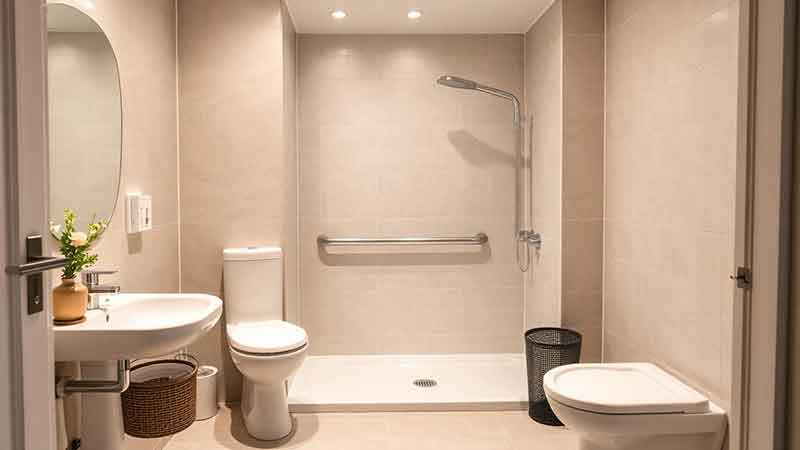 Équipements de salle de bain adaptés senior